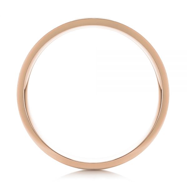 18k Rose Gold 18k Rose Gold Men's Wedding Ring - Front View - 103887