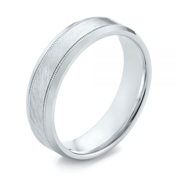 Men's Wedding Ring - Three-Quarter View -  103804