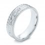 Men's Wedding Ring - Three-Quarter View -  103806 - Thumbnail
