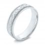 Men's Wedding Ring - Three-Quarter View -  103821 - Thumbnail