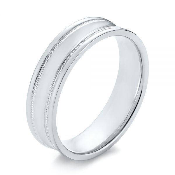 Men's Wedding Ring - Three-Quarter View -  103886