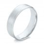  White Gold Men's Wedding Ring - Three-Quarter View -  103890 - Thumbnail