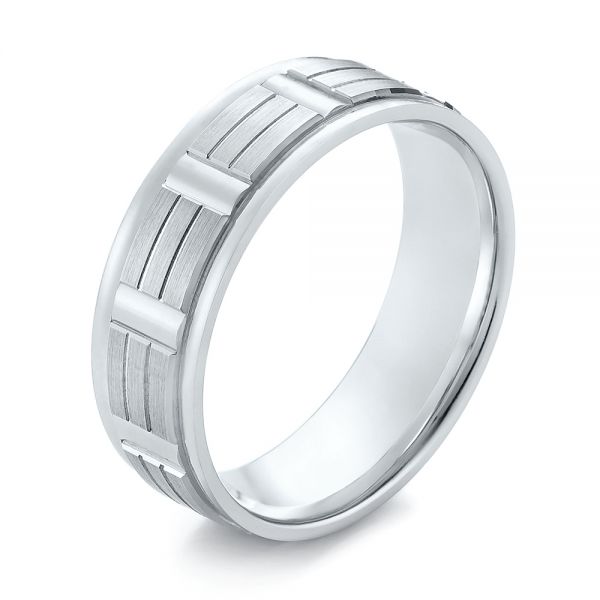 Men's Wedding Ring - Three-Quarter View -  103962