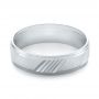  White Gold Men's Wedding Ring - Flat View -  103782 - Thumbnail