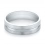 18k White Gold 18k White Gold Men's Wedding Ring - Flat View -  103887 - Thumbnail