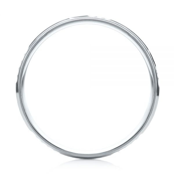 White Gold Men's Wedding Ring - Front View - 103782