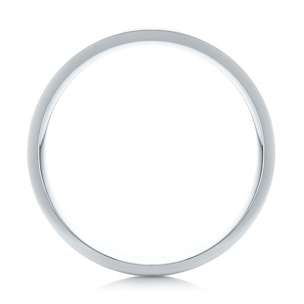 14k White Gold Men's Wedding Ring - Front View -  103887