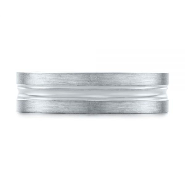  Platinum Platinum Men's Wedding Ring - Top View -  103887