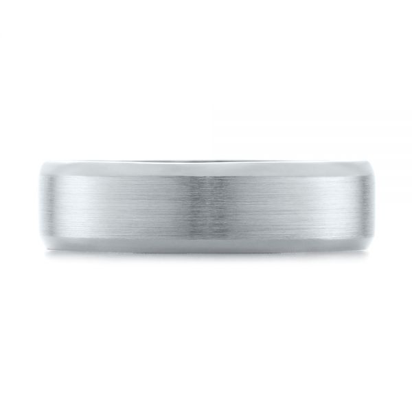  White Gold Men's Wedding Ring - Top View -  103890