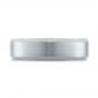  White Gold Men's Wedding Ring - Top View -  103890 - Thumbnail