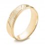 14k Yellow Gold 14k Yellow Gold Men's Wedding Ring - Three-Quarter View -  103782 - Thumbnail