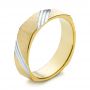 Men's Wedding Ring - Three-Quarter View -  103812 - Thumbnail