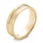 14k Yellow Gold 14k Yellow Gold Men's Wedding Ring - Three-Quarter View -  103887 - Thumbnail