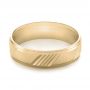 14k Yellow Gold 14k Yellow Gold Men's Wedding Ring - Flat View -  103782 - Thumbnail