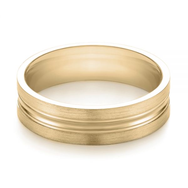 14k Yellow Gold 14k Yellow Gold Men's Wedding Ring - Flat View - 103887