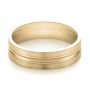 14k Yellow Gold 14k Yellow Gold Men's Wedding Ring - Flat View -  103887 - Thumbnail
