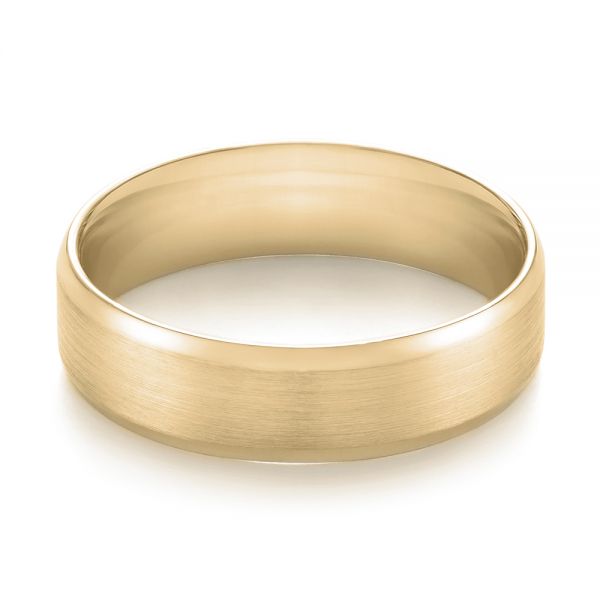 14k Yellow Gold 14k Yellow Gold Men's Wedding Ring - Flat View -  103890