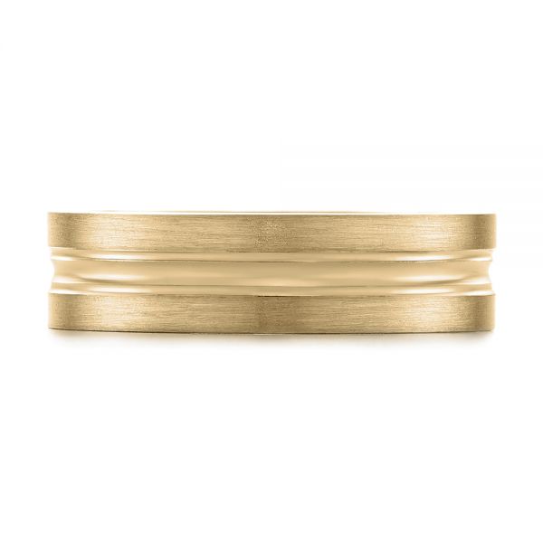 14k Yellow Gold 14k Yellow Gold Men's Wedding Ring - Top View - 103887