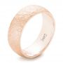  18K Gold Men's Hammered Matte Finish Wedding Band