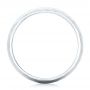 14k White Gold Men's Hammered Matte Finish Wedding Band - Front View -  102505 - Thumbnail