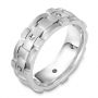  Platinum Platinum Men's Woven Diamond Band - Three-Quarter View -  456 - Thumbnail