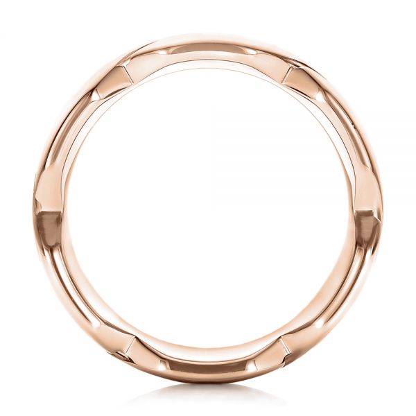 18k Rose Gold 18k Rose Gold Men's Woven Band - Front View -  101205
