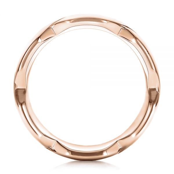 Men's Woven White Gold Band - Front view