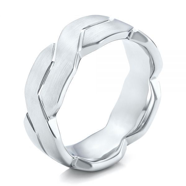 Mens woven wedding band deals