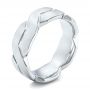 18k White Gold 18k White Gold Men's Woven Band - Three-Quarter View -  101205 - Thumbnail