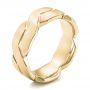 18k Yellow Gold 18k Yellow Gold Men's Woven Band - Three-Quarter View -  101205 - Thumbnail