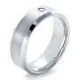 Men'stungsten And Diamond Ring - Three-Quarter View -  1368 - Thumbnail