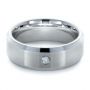 Men'stungsten And Diamond Ring - Flat View -  1368 - Thumbnail