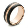Modern Men's Carbon Fiber Wedding Ring - Three-Quarter View -  103838 - Thumbnail