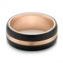 Modern Men's Carbon Fiber Wedding Ring - Flat View -  103838 - Thumbnail