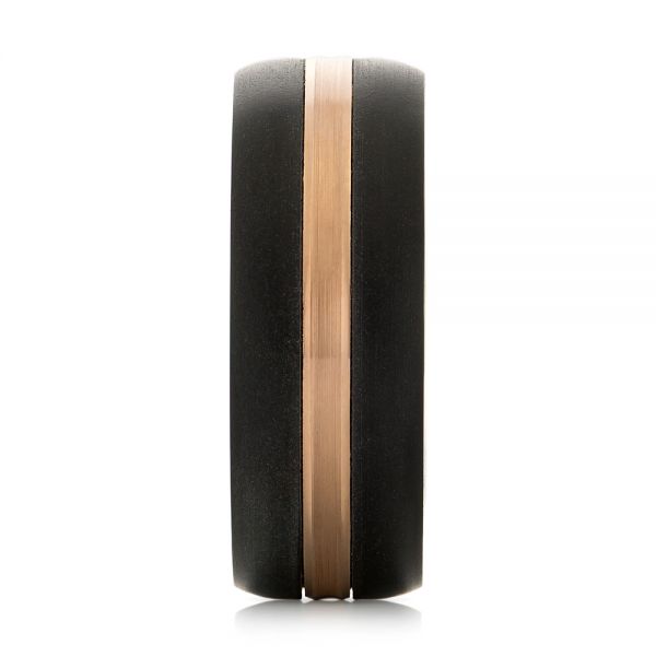 Modern Men's Carbon Fiber Wedding Ring - Side View - 103838