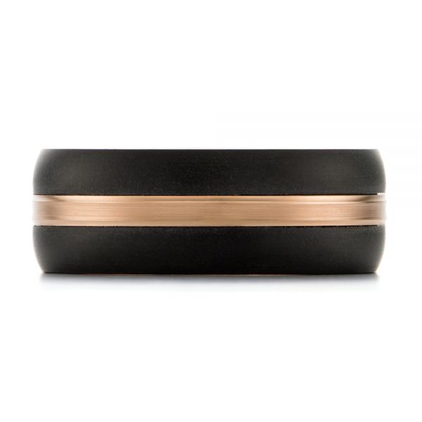 Modern Men's Carbon Fiber Wedding Ring - Top View - 103838