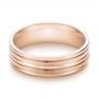 18k Rose Gold 18k Rose Gold Modern Men's Wedding Band - Flat View -  103023 - Thumbnail