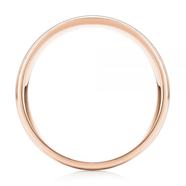 18k Rose Gold 18k Rose Gold Modern Men's Wedding Band - Front View -  103023