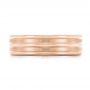 14k Rose Gold 14k Rose Gold Modern Men's Wedding Band - Top View -  103023 - Thumbnail