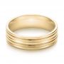 14k Yellow Gold 14k Yellow Gold Modern Men's Wedding Band - Flat View -  103023 - Thumbnail