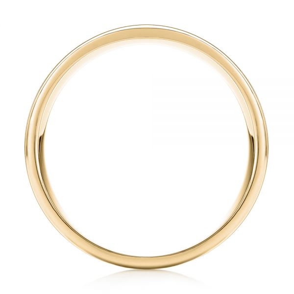 14k Yellow Gold 14k Yellow Gold Modern Men's Wedding Band - Front View - 103023