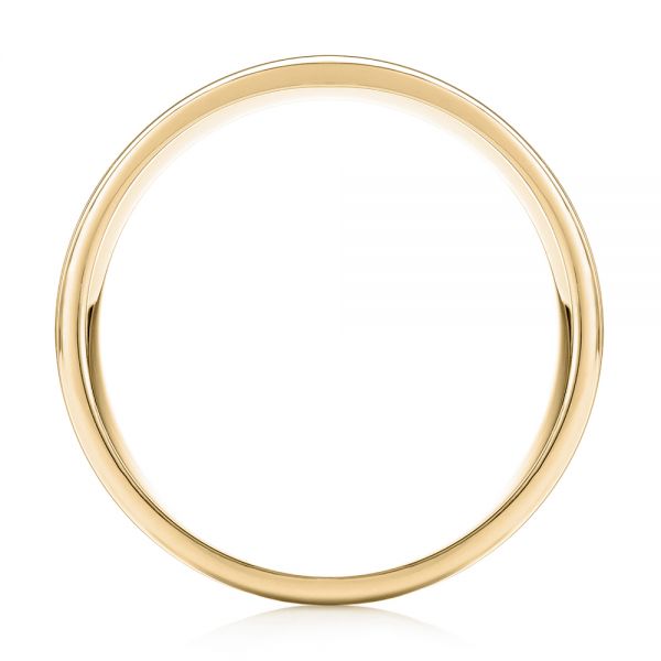 18k Yellow Gold 18k Yellow Gold Modern Men's Wedding Band - Front View -  103023