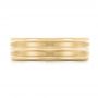 14k Yellow Gold 14k Yellow Gold Modern Men's Wedding Band - Top View -  103023 - Thumbnail