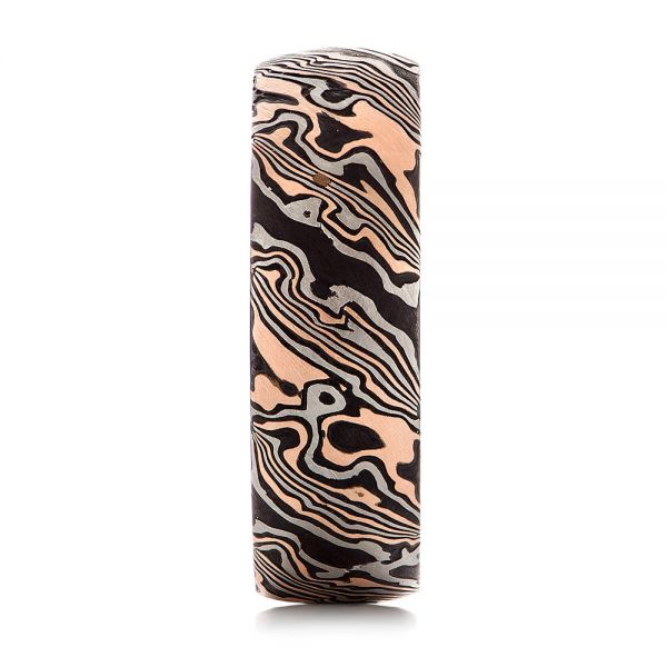 Mokume Gane Comfort Fit Wedding Band - Image