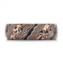 Mokume Gane Comfort Fit Wedding Band - Top View -  105774 - Thumbnail