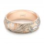 Mokume Wedding Ring - Flat View -  103891 - Thumbnail