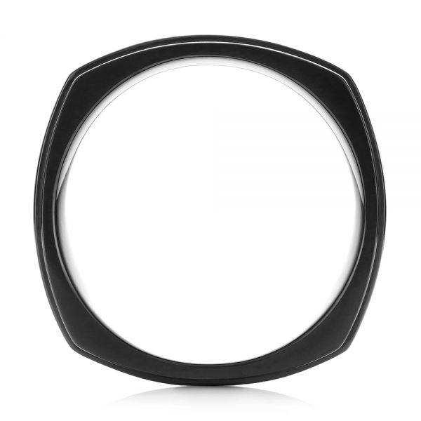 Mokume And Zirconium Wedding Band - Front View - 102939
