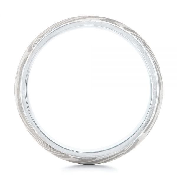Offset Mokume Gane Men's Band - Front View - 105852