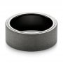 Raw Tungsten Carbide Men's Wedding Band - Flat View -  103883 - Thumbnail