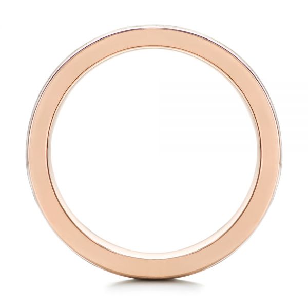  Rose Gold Diamond Mokume Anniversary Ring - Front View -  105200 - Thumbnail